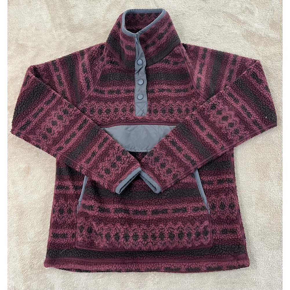 Carhartt Pullover Fleece Sweater Womens extra small burgundy euc